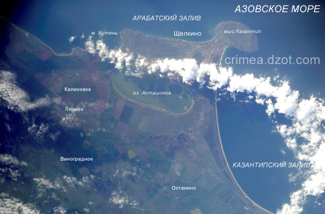 Казантип - фото из космоса